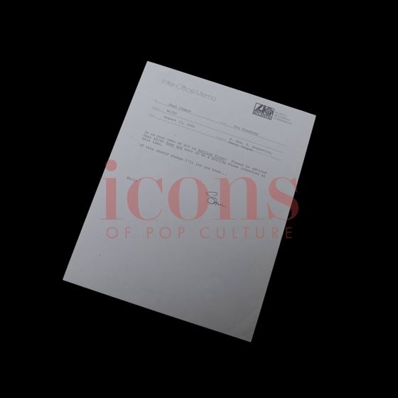 Paperwork — Atlantic Records Inter-Office Memo