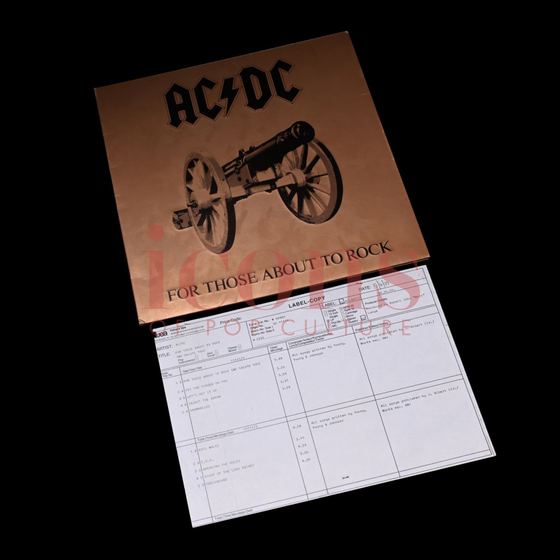 Test pressings — For Those About to Rock  Rare Production Test Pressing