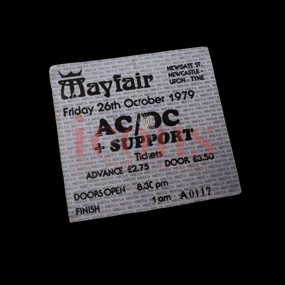 Tickets & passes — Vintage 1979 Concert Ticket - The Mayfair, Newcastle