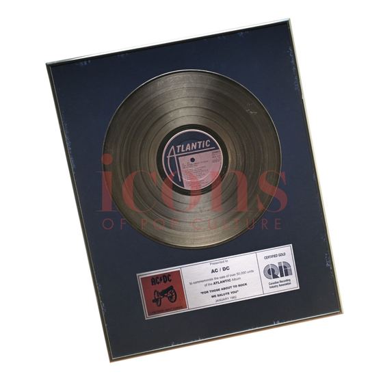 Awards — Canadian Gold Sales Award for For Those About to Rock We Salute You