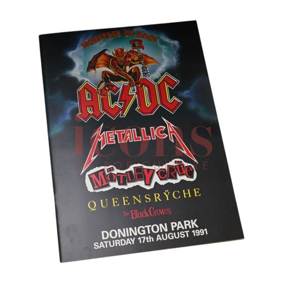 Programs & books — Monsters of Rock 1991 Program Book