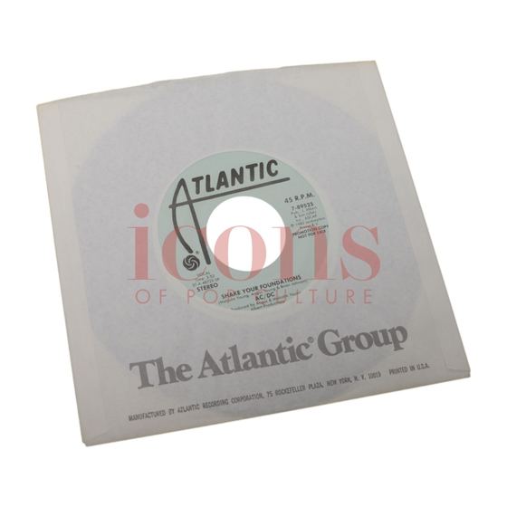 Records — Shake Your Foundations 7" Promotional Single