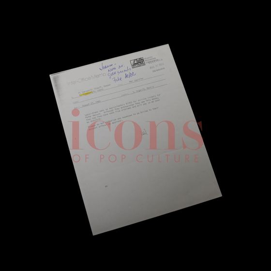Paperwork — Atlantic Records Inter-Office Memo