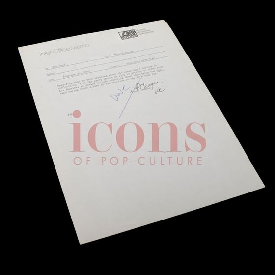 Paperwork — 1982 Atlantic Records Inter-Office Memo