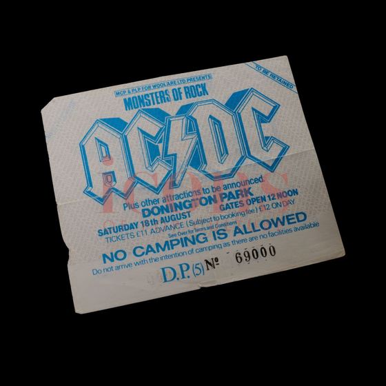 Tickets & passes — 1984 "Monsters of Rock" Donington Park Ticket Stub
