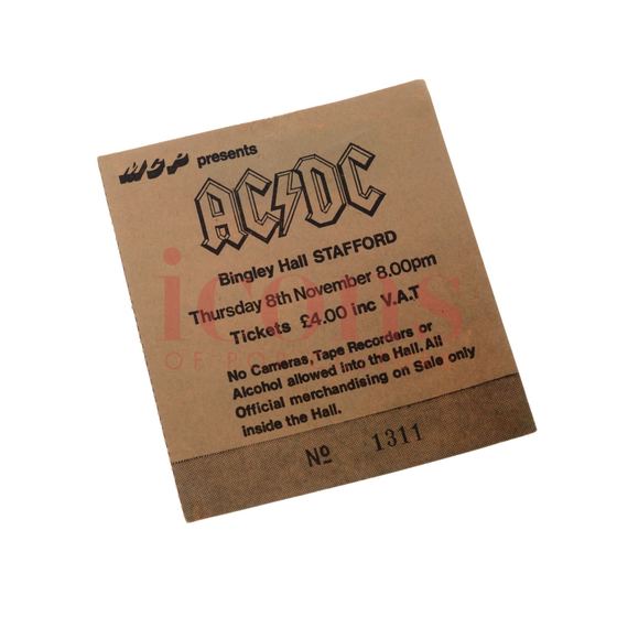 Tickets & passes — 1979 Bingley Hall Stafford Concert Ticket Stub