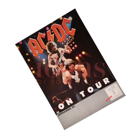 Posters — Vintage 1983 "AC/DC On Tour" Promotional Record Store Poster