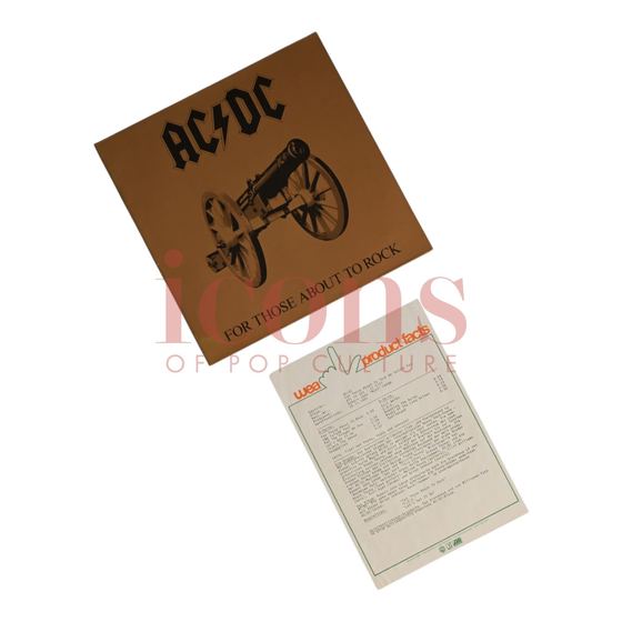 Records — For Those About to Rock (We Salute You) German LP with Promotional Insert
