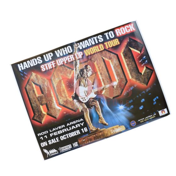 Posters — Rare Stiff Upper Lip Tour Two-Piece Promotional Poster