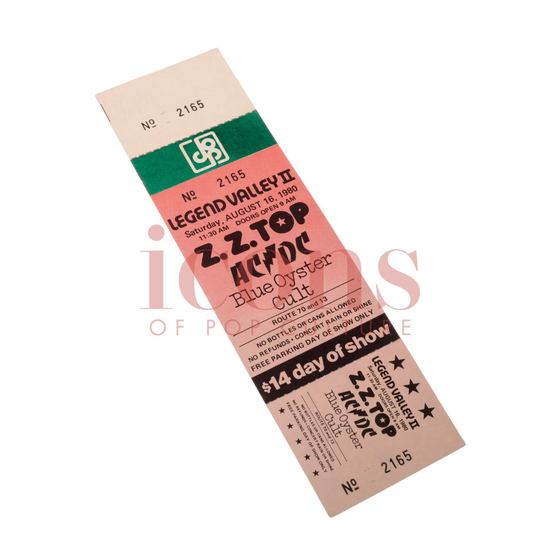 Tickets & passes — 1980 Legend Valley II Concert Ticket