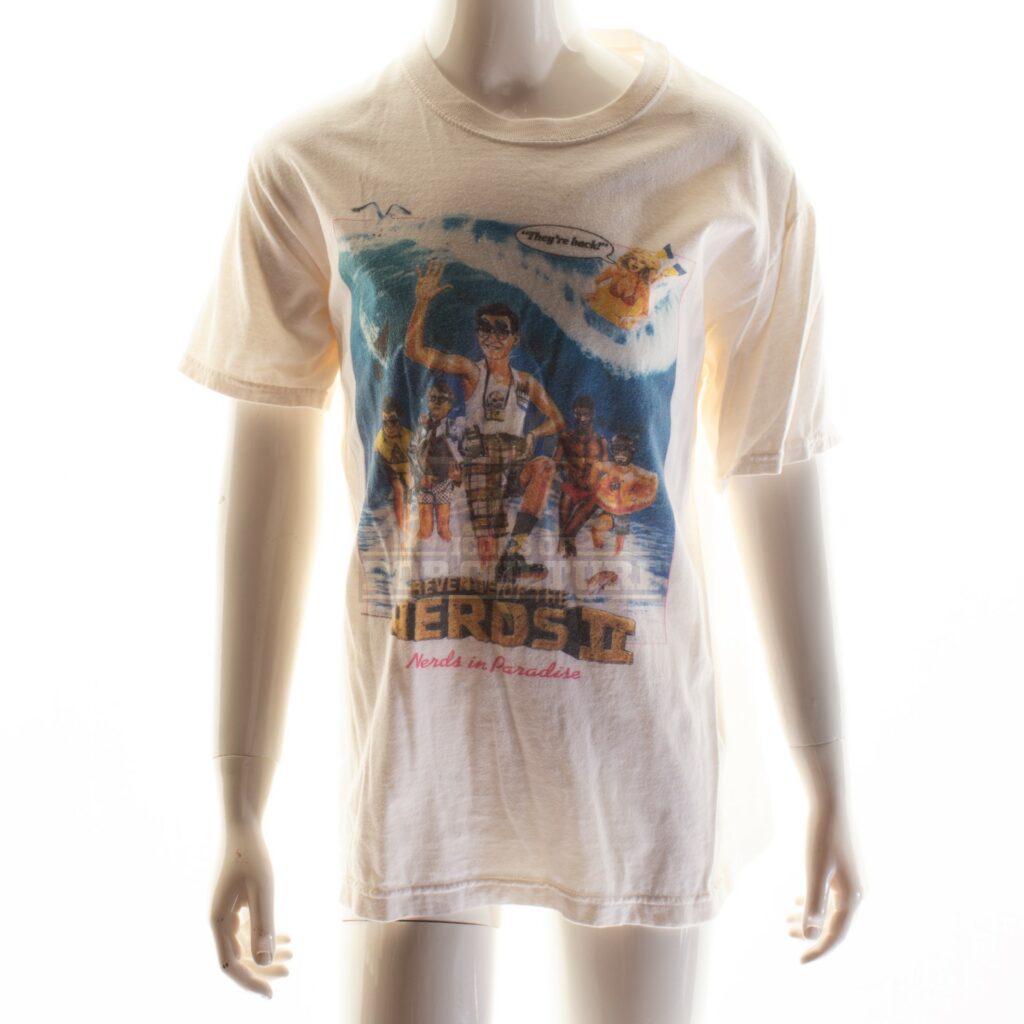 A White Shirt With A Print On It