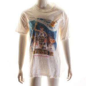 A White Shirt With A Print On It