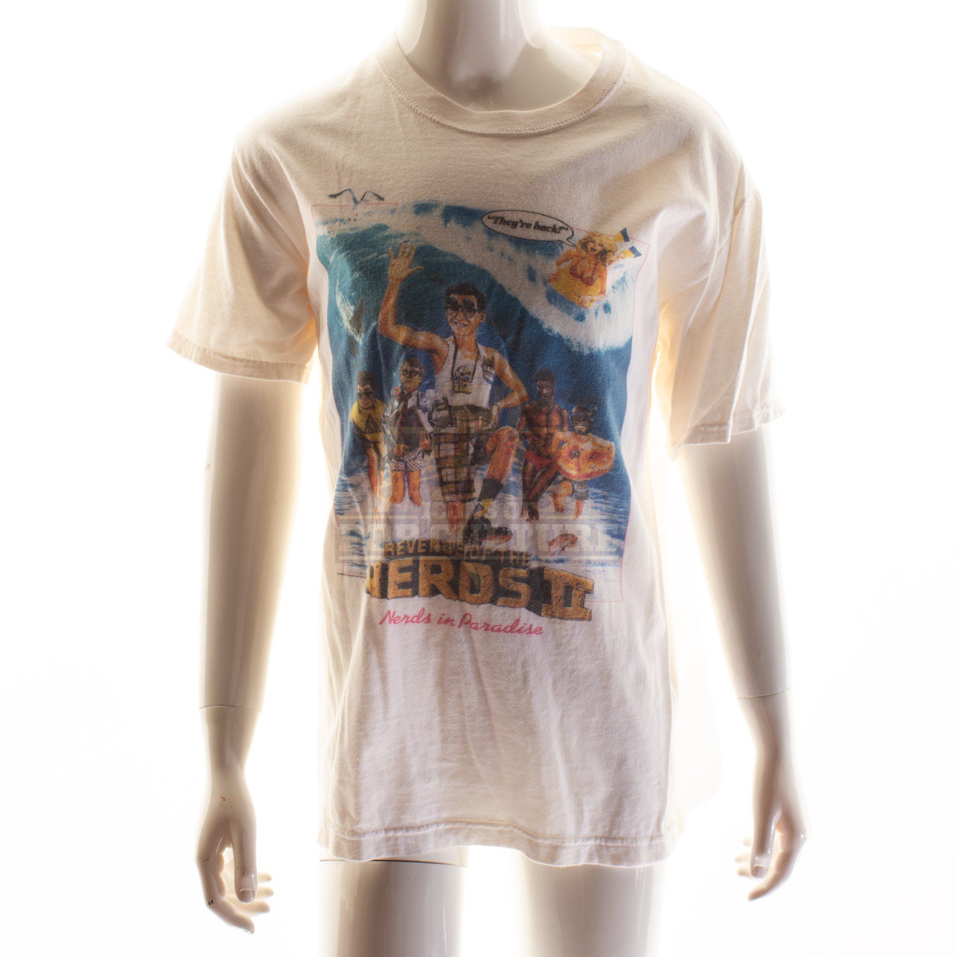 A White Shirt With A Print On It